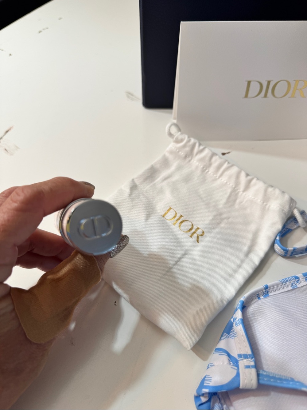 Christian Dior Blue & White Bikini. Comes with original box,Dustbag and Atomiz - Picture 4 of 5